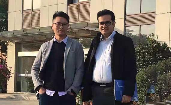 印度食品企業客戶到冠猴智能海安生產基地參觀考察