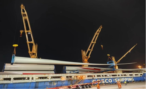 長春廣西防城港海上風電塔筒項目正式完成發運