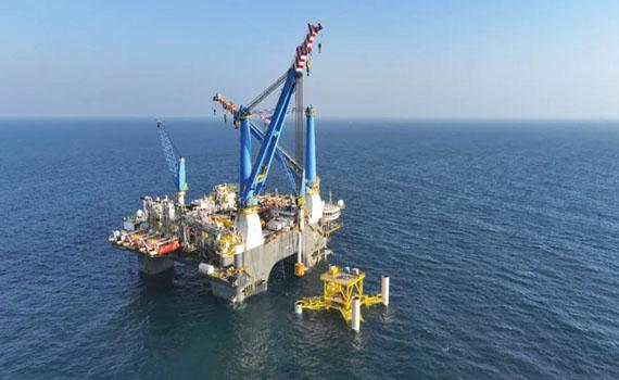 中廣核陽江帆石一風電項目樁基就位，邁入全面開工新階段